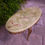 Thumbnail: Regency style, green jade onyx marble effect, oval coffee table with gold legs 