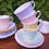 Thumbnail: Pretty 1940's Old Royal rainbow tea set by Sampson Smith
