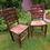 Thumbnail: Handsome pair of large 19th Century oak ladder back chairs