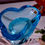 Thumbnail: Cool blue 1960s Murano pear-shaped glass vide-poche trinket dish