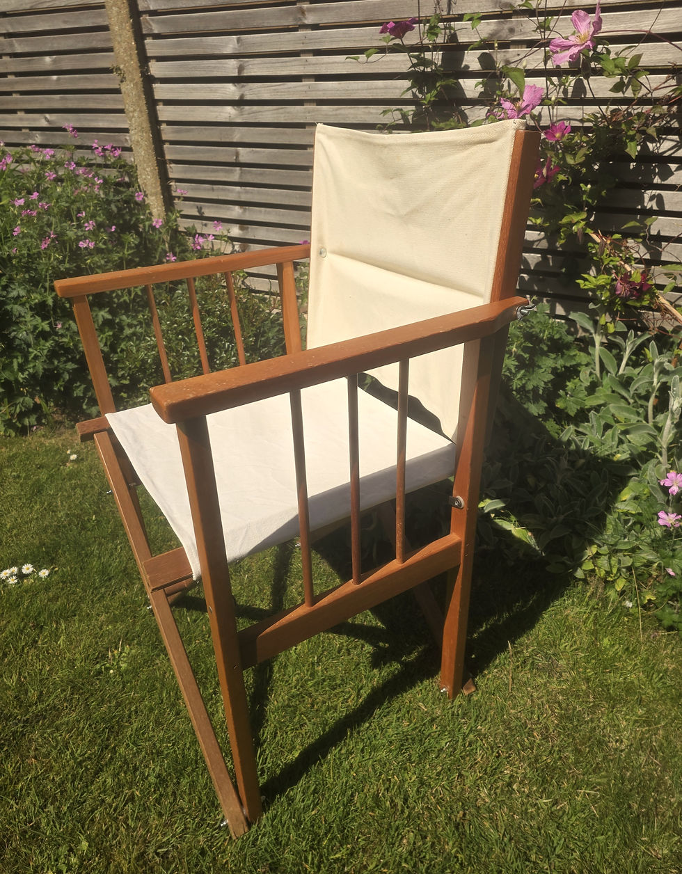 Thumbnail: Vintage teak and canvas Director's Chair
