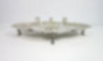 3 Section Footed Tray with Candle Holders