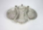 3 Section Footed Tray with Candle Holders