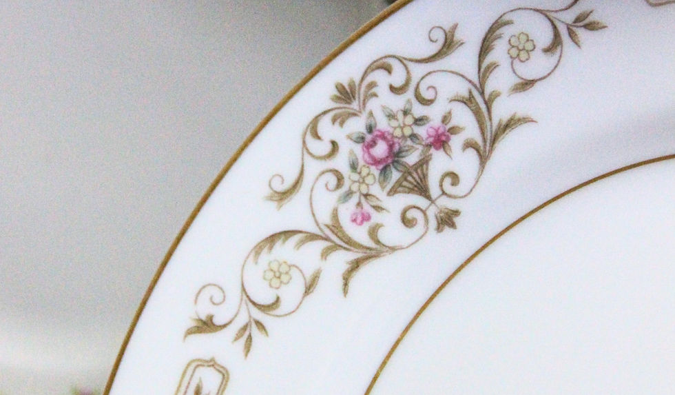 7.5 inch mismatched floral plates