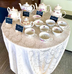 teacups  teapots at client event