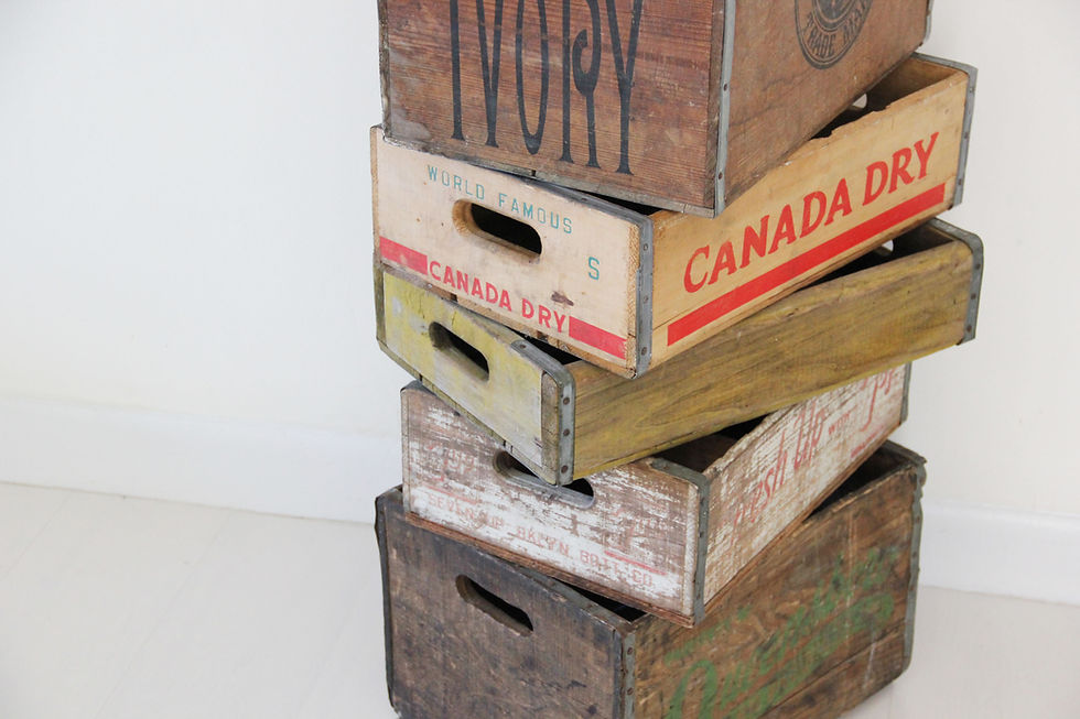 Soda Crates + Wood Boxes
