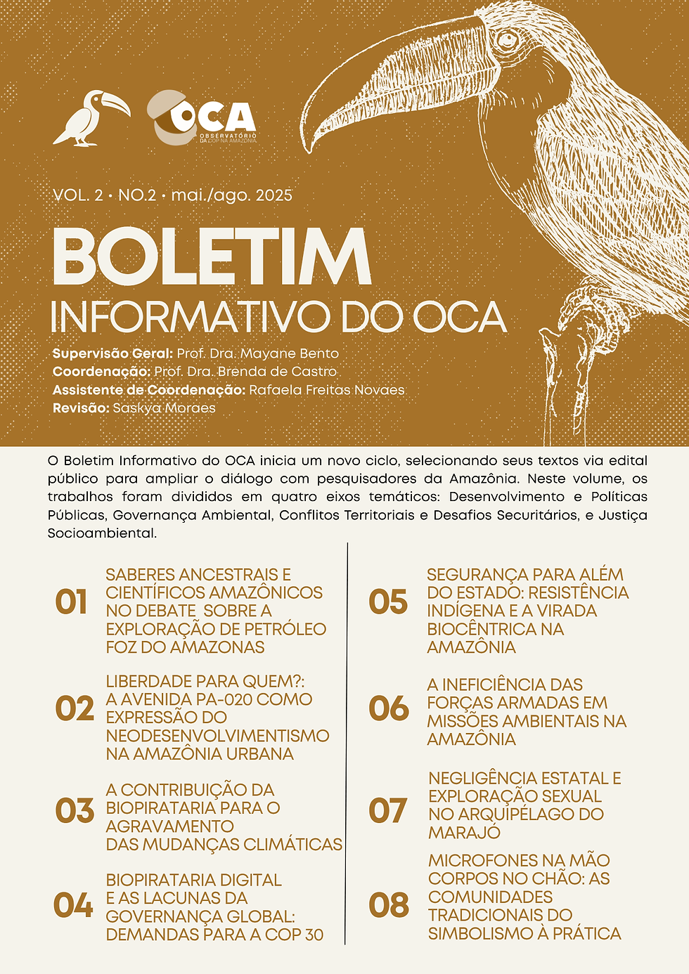 BOLETIM INFORMATIVO DO OCA: VOL. 2, Nº.2 (mai./ago. 2025)