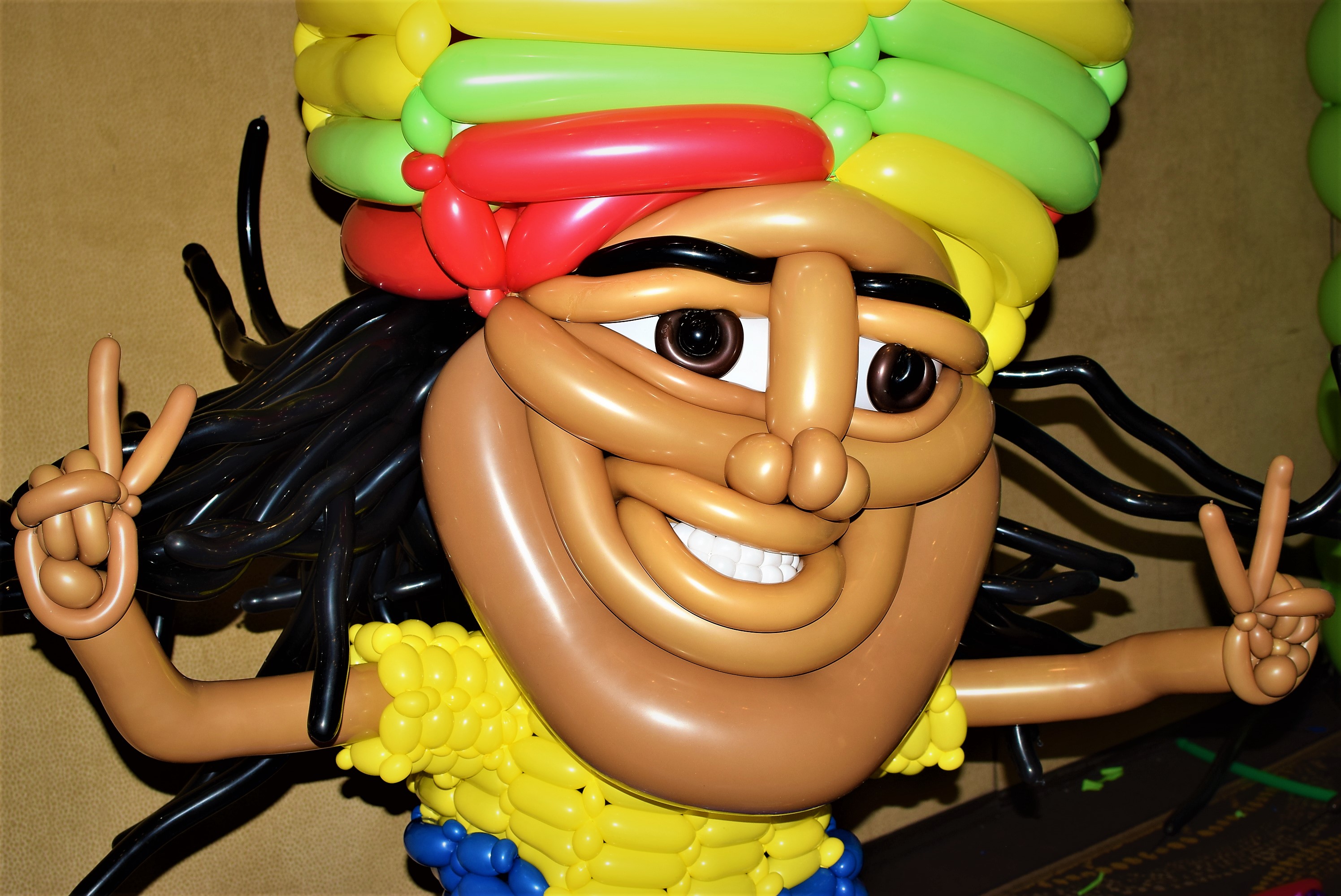 Rasta Man Balloon Costume Sculpture