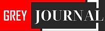 Grey Journal logo red, white and black