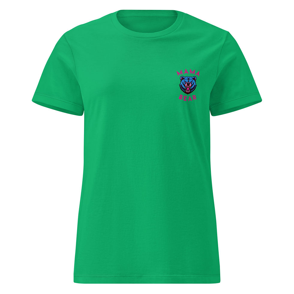 Thumbnail: Don’t Mess With Mama Bear T-Shirt with Blue/Magenta Bear Graphic