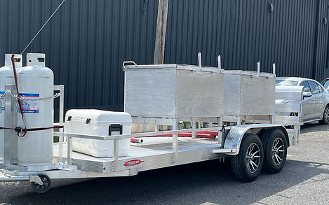 large custom crawfish boil trailer