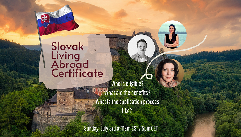 Slovak Living Abroad Certificate