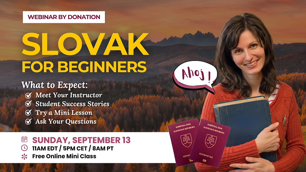 Slovak for Beginner with Vladimira