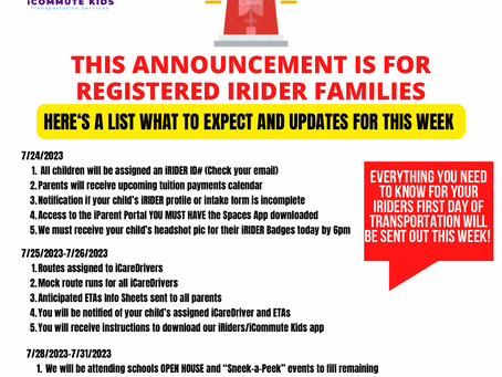 🚨Attention iParents/iRiders
