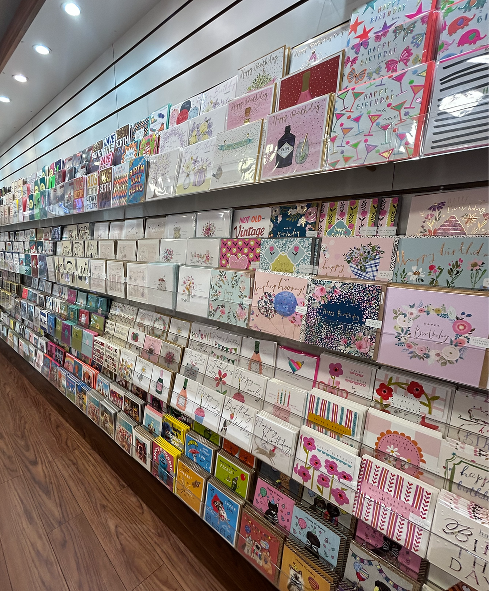 Greeting card display at Design@Six card and gift shop Wetherby