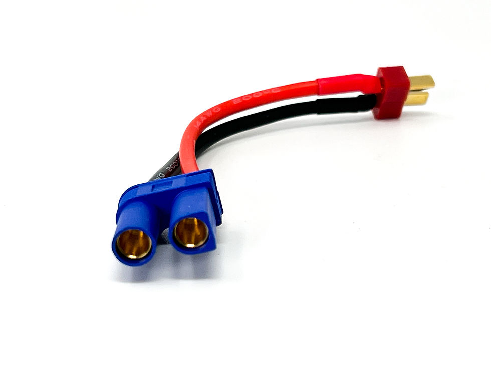 Thumbnail: 2pcs Male T-Plug to Female EC5 LiPo Adapter 14AWG Wire