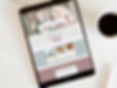 Website design portfolio - Fleurations Floral home page mock up on a tablet