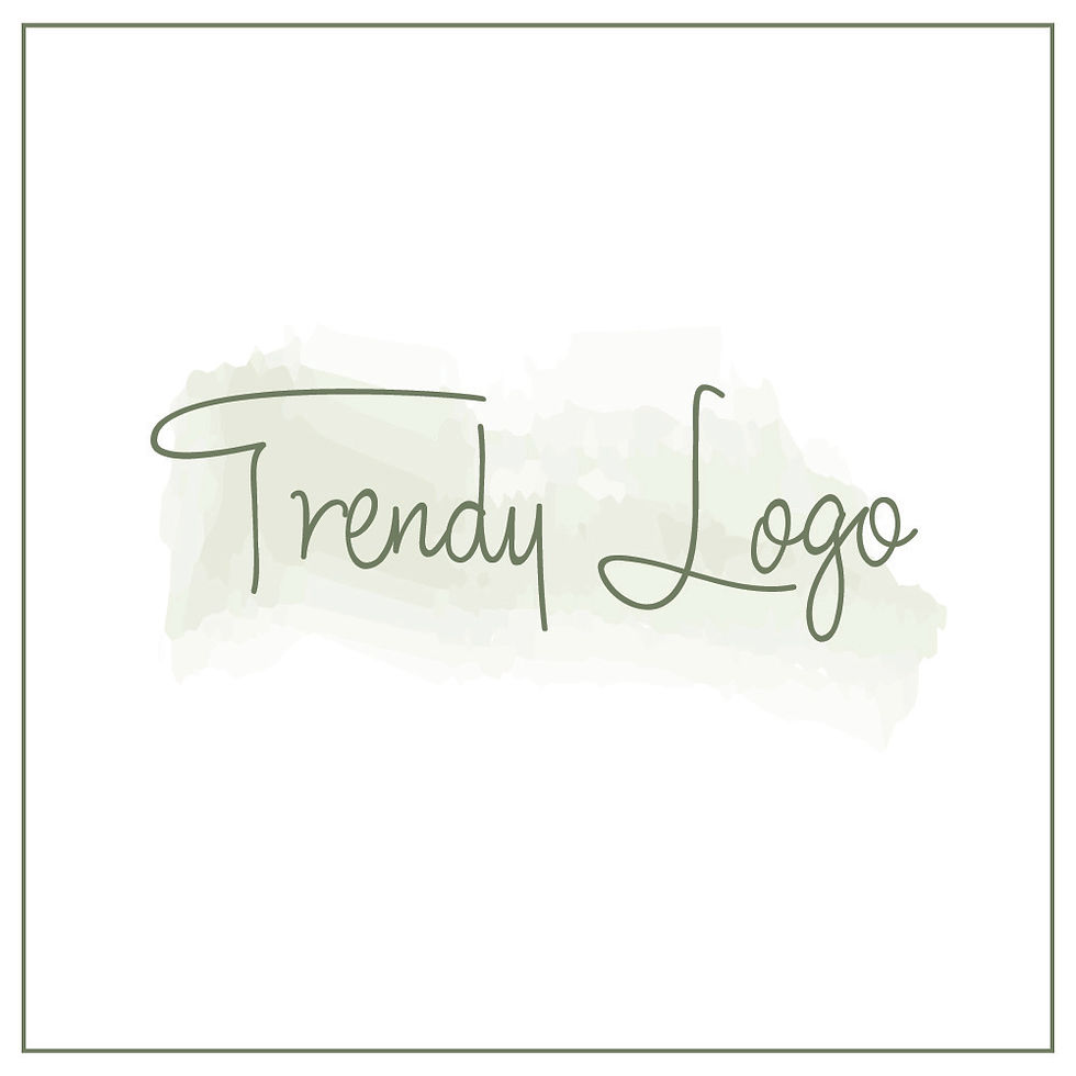 Trendy logo example with a watercolor background