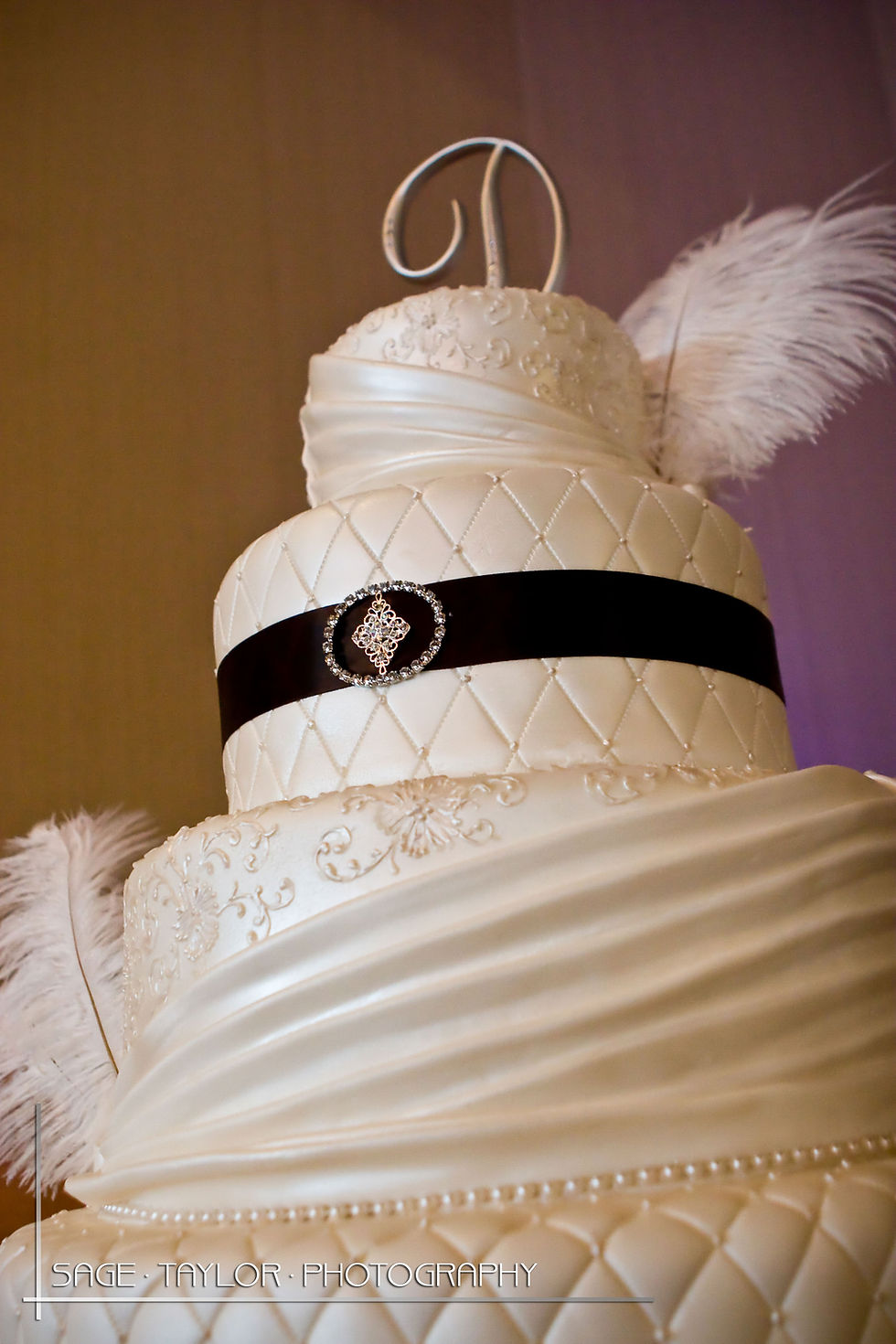 Wedding cake with rolled fondant