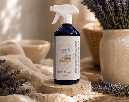 Lavender spray bottle handcrafted at Ooh La La Lavender Farm in Olalla, Washington.