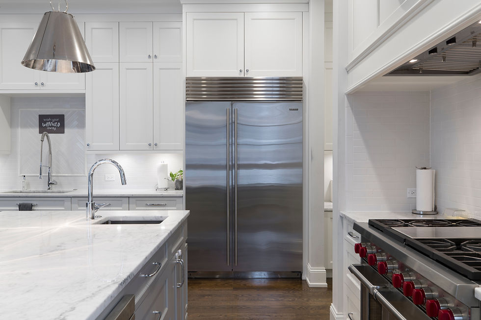 Refrigerator in a kitchen