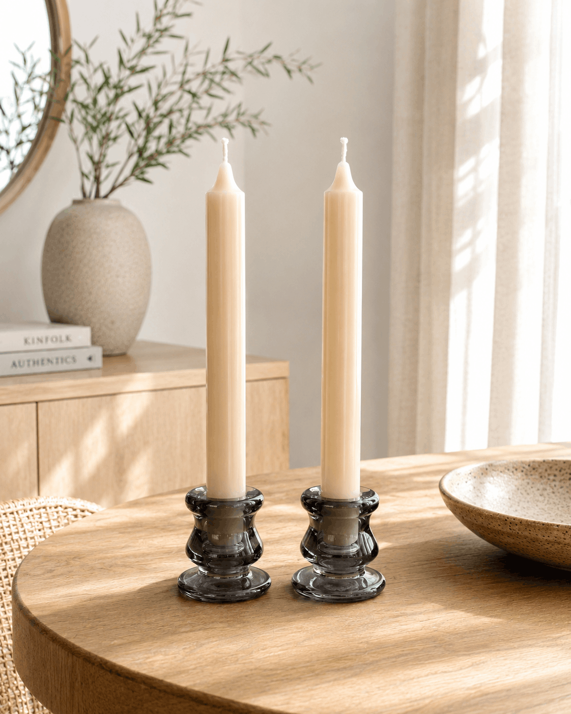 Glass Shabbat Candle Holders (IU)
