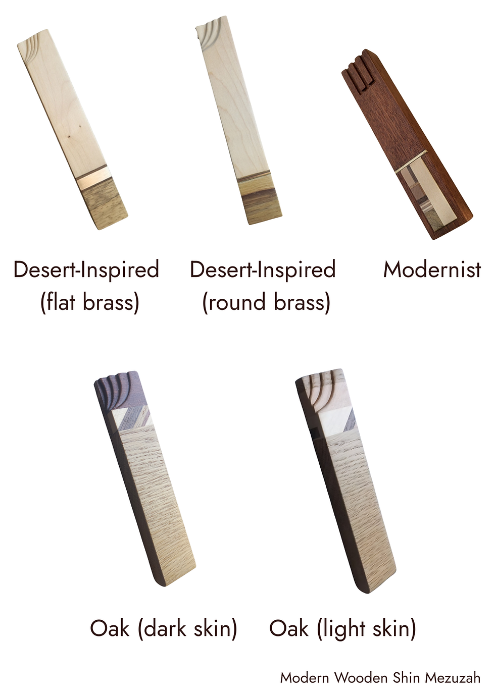 Thumbnail: Modern Wooden Shin Mezuzah