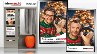 À défaut de peluche, Intermarché invite le public à poser avec le loup de sa publicité grâce à des Photomatons dopés à l’IA