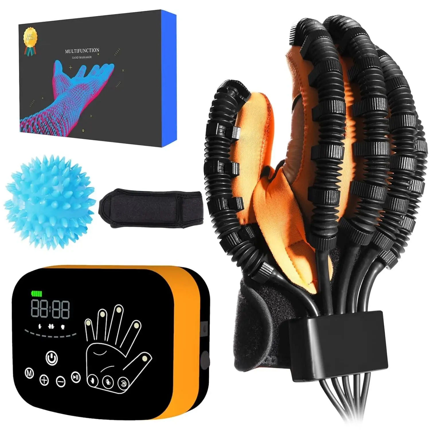 Kit guanto riabilitazione con dispositivo di controllo
