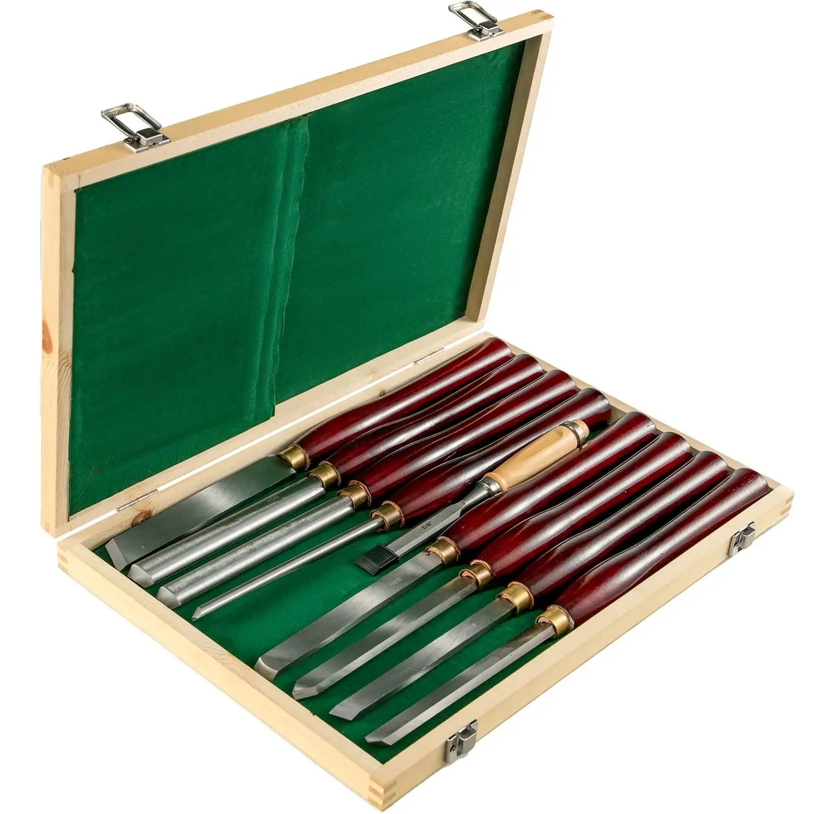 Set di sgorbie per intaglio legno in cassetta di legno