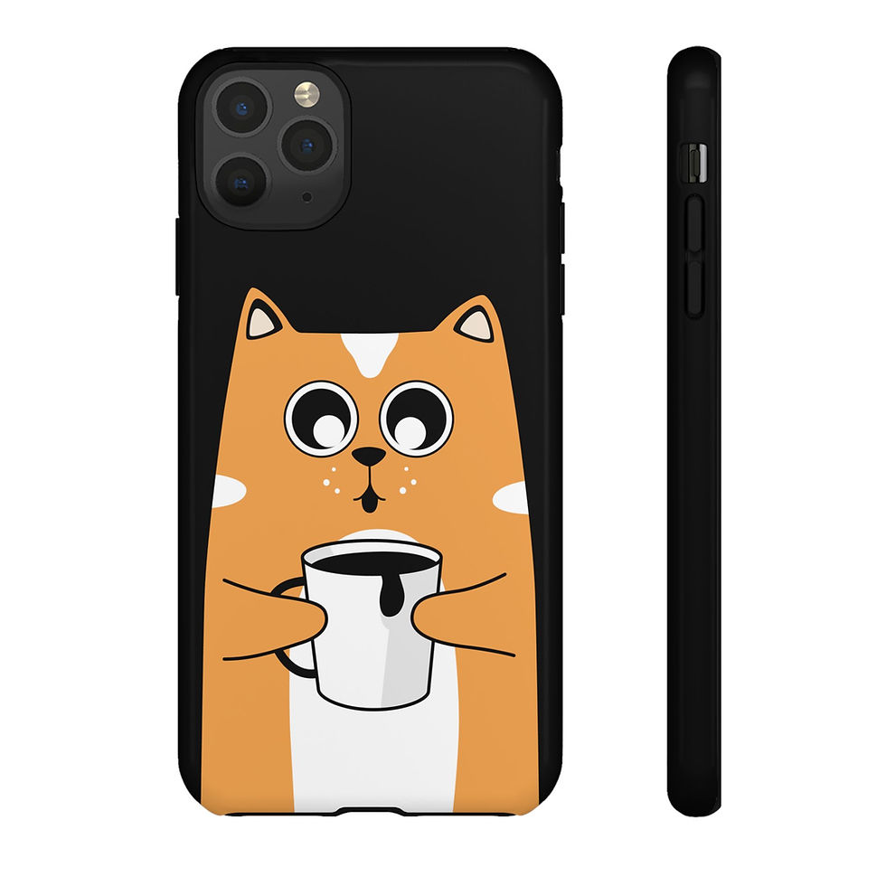 Thumbnail: Phone Cases - Go Ahead, Mocha My Day - Impact Resistant Tough Cases
