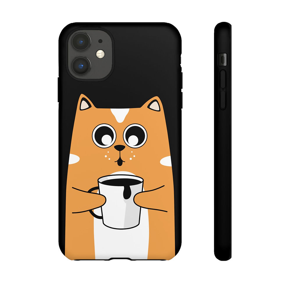 Thumbnail: Phone Cases - Go Ahead, Mocha My Day - Impact Resistant Tough Cases