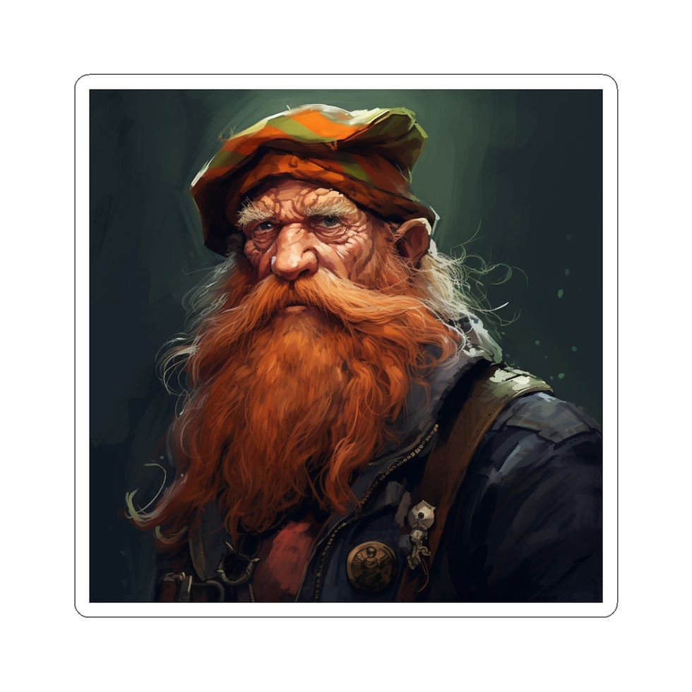 Epic Adventure Fantasy Stickers | Characters | Red - Gnomes | Pillywiggin