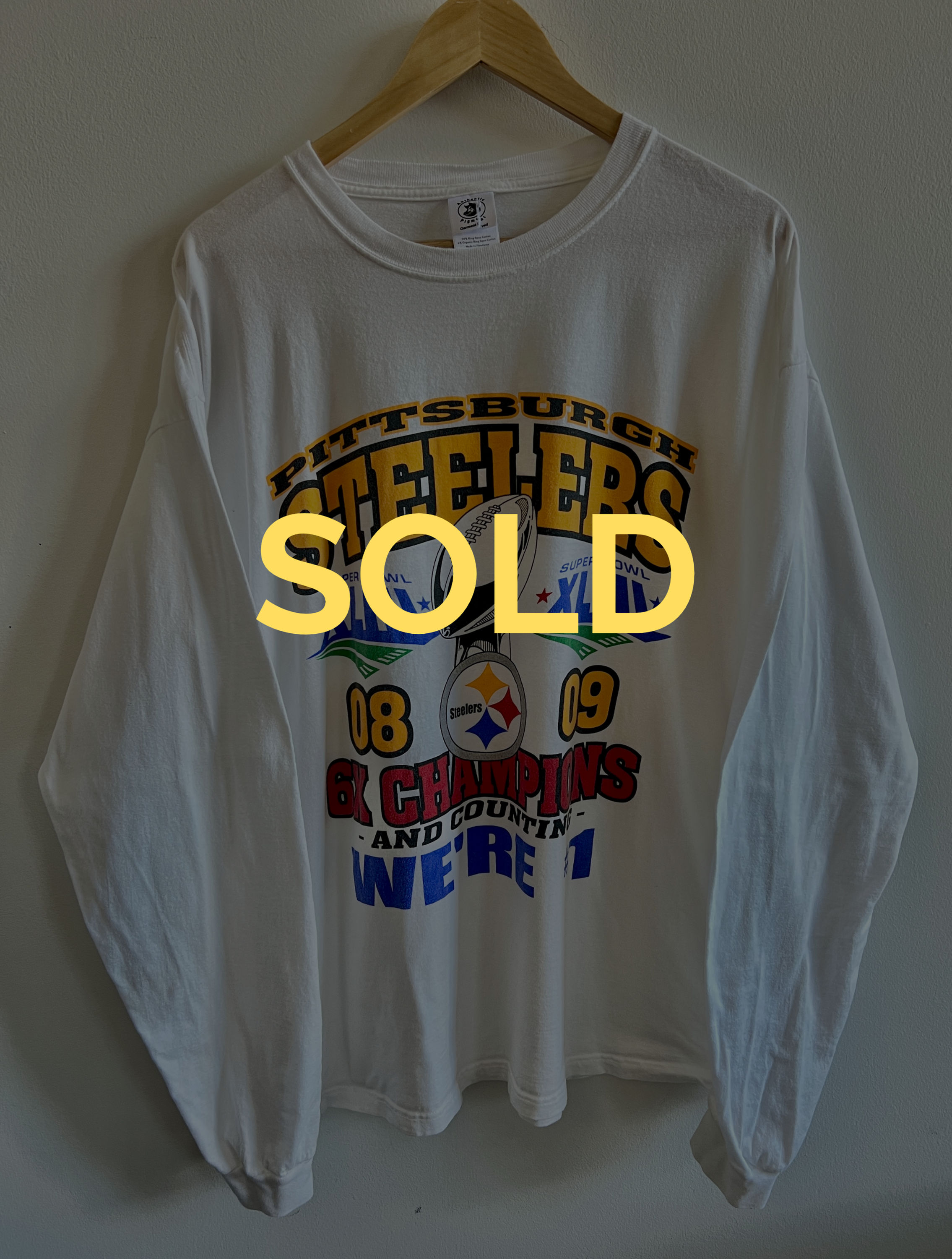 2009 Pittsburgh Steelers Super Bowl Champions Long Sleeve T-Shirt - XL