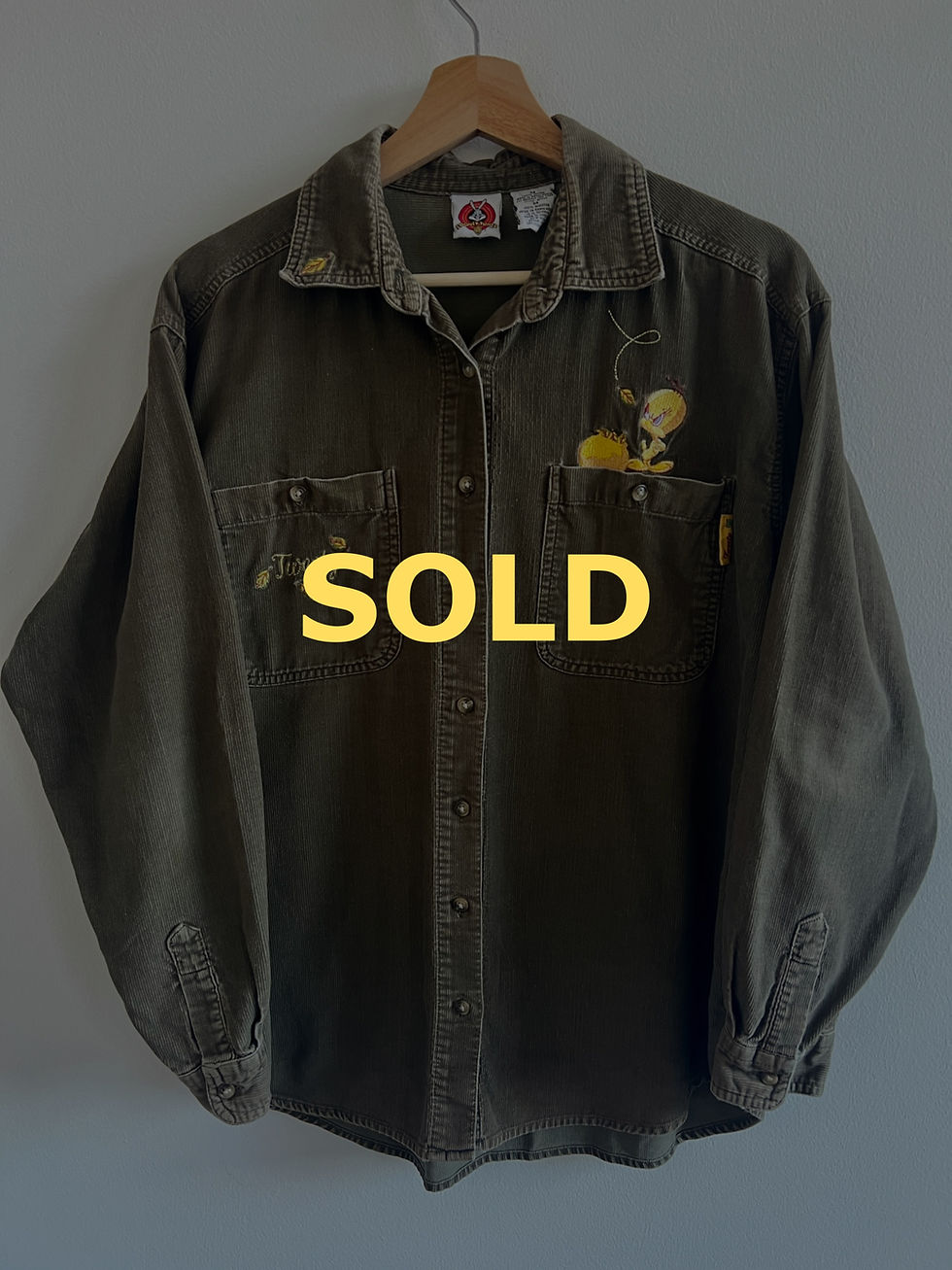 Thumbnail: 2001 Tweety Bird Corduroy Button-Down Shirt