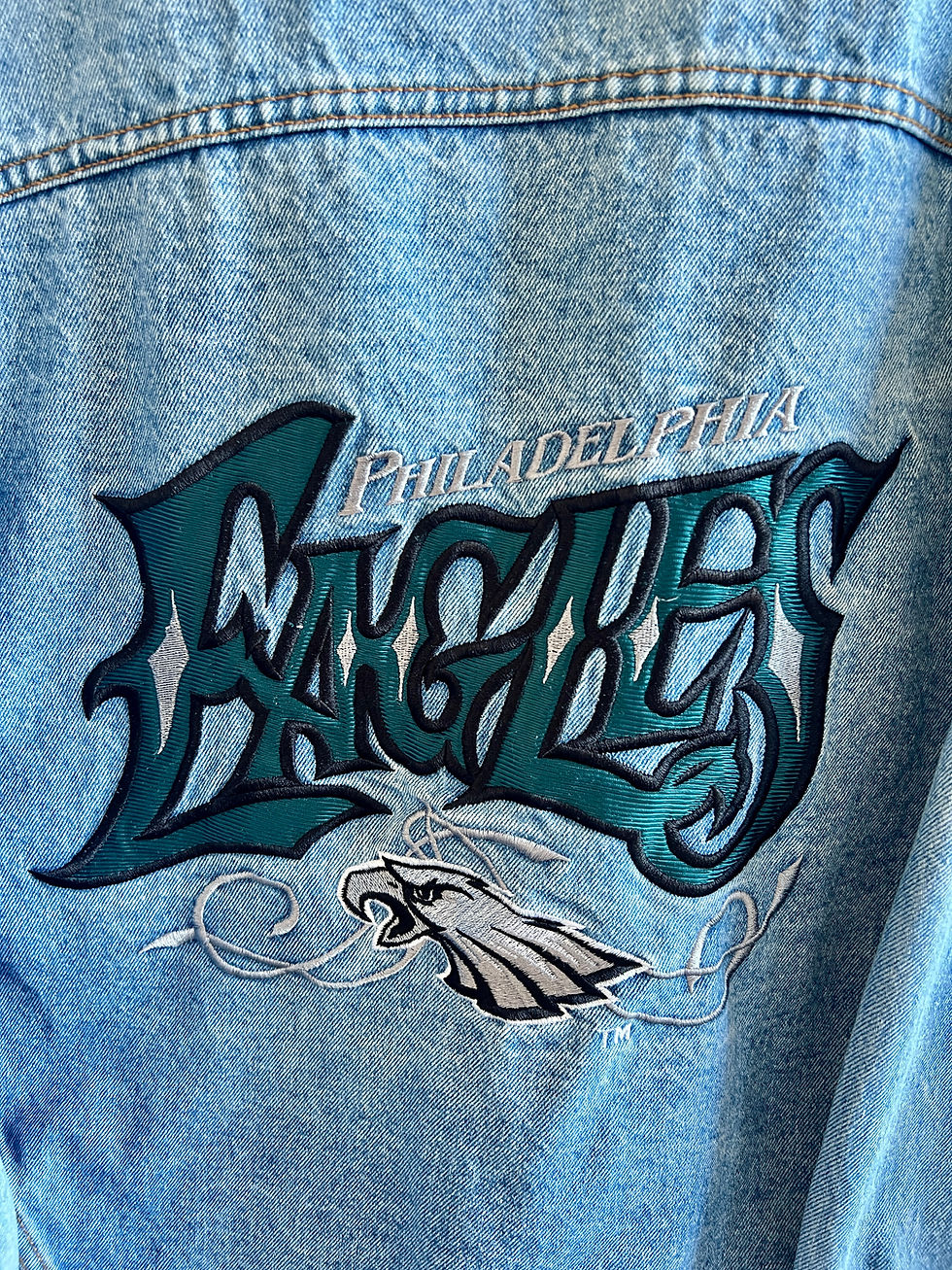 Thumbnail: 1990s Philadelphia Eagles Denim Jacket - XL