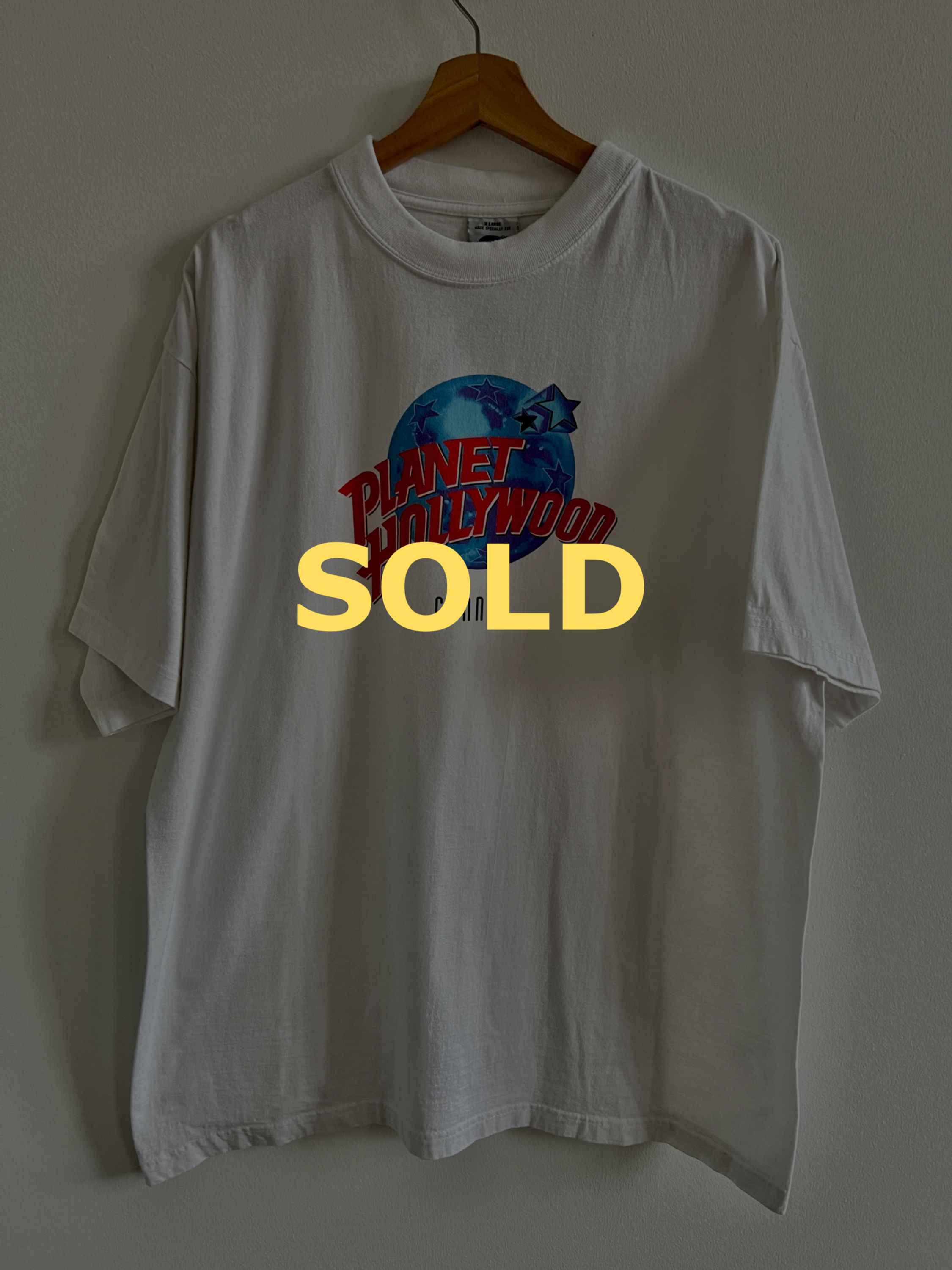 1991 Planet Hollywood Cannes France Heavyweight T-Shirt