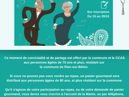 Inscriptions repas des retrouvailles & panier gourmand des anciens.