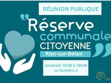 Réunion publique réserve communale