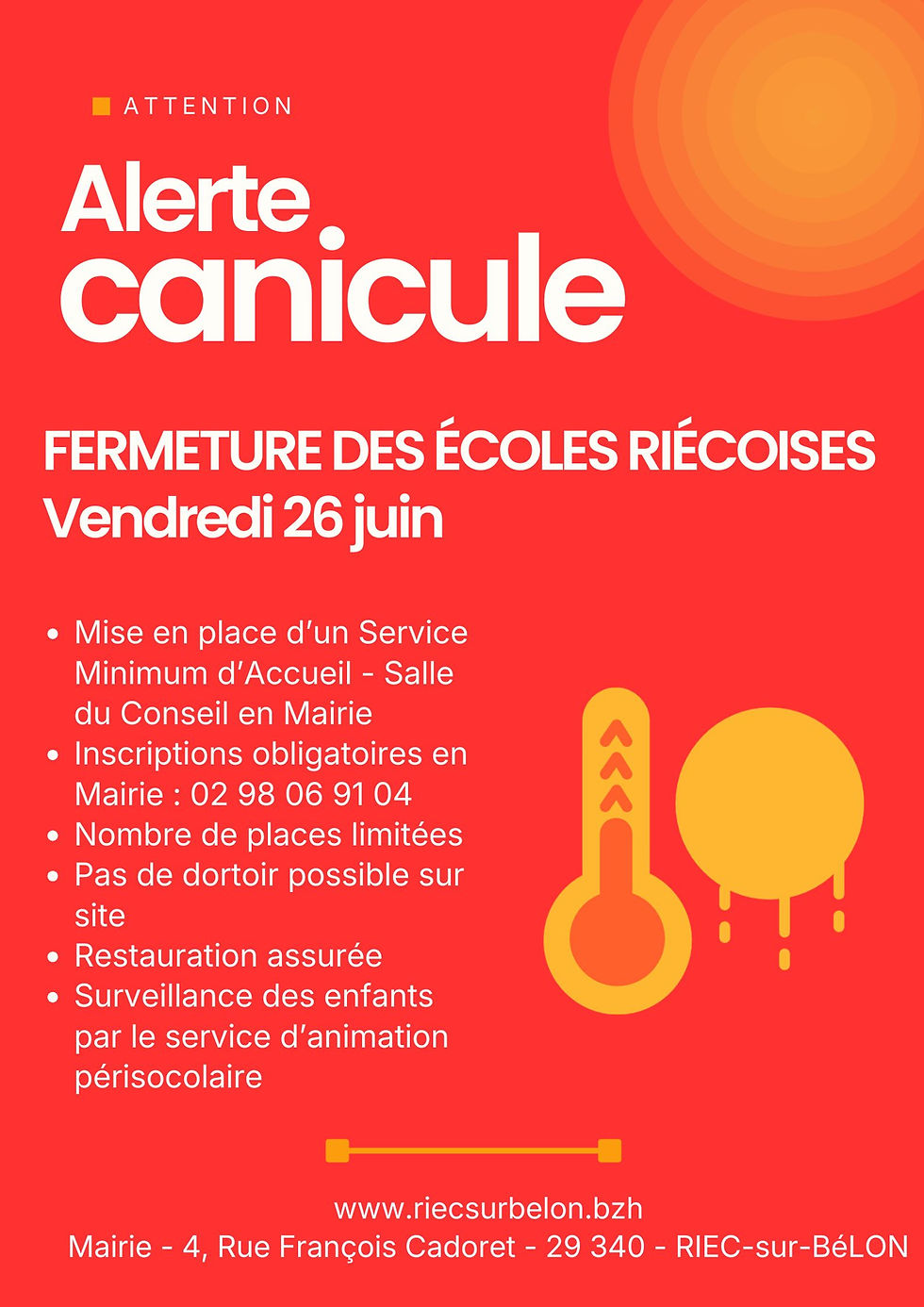 Canicule & écoles
