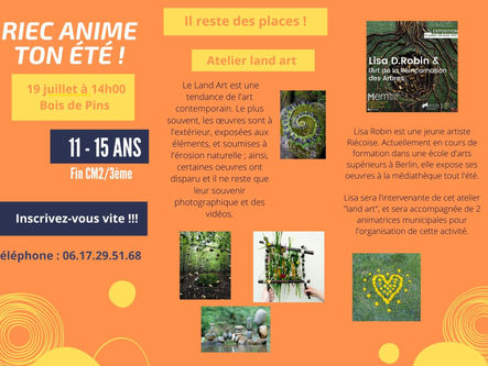 Animation ados - Venez découvrir le land art !!!