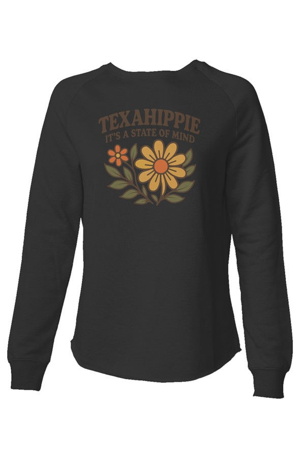 Thumbnail: Texahippie Flower Bloom Lightweight Scalloped Sweatshirt