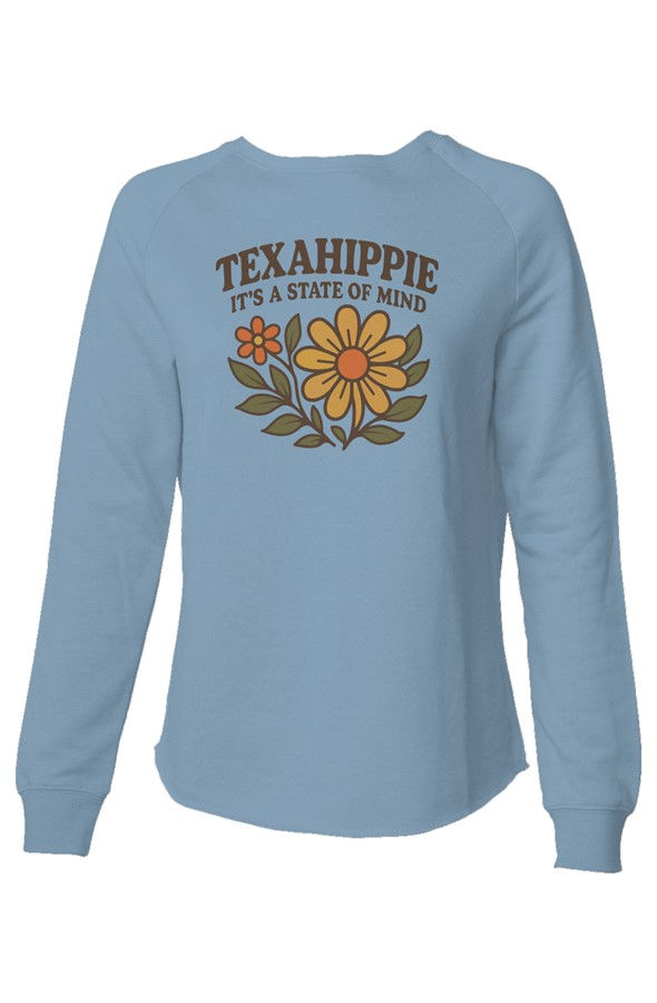 Thumbnail: Texahippie Flower Bloom Lightweight Scalloped Sweatshirt