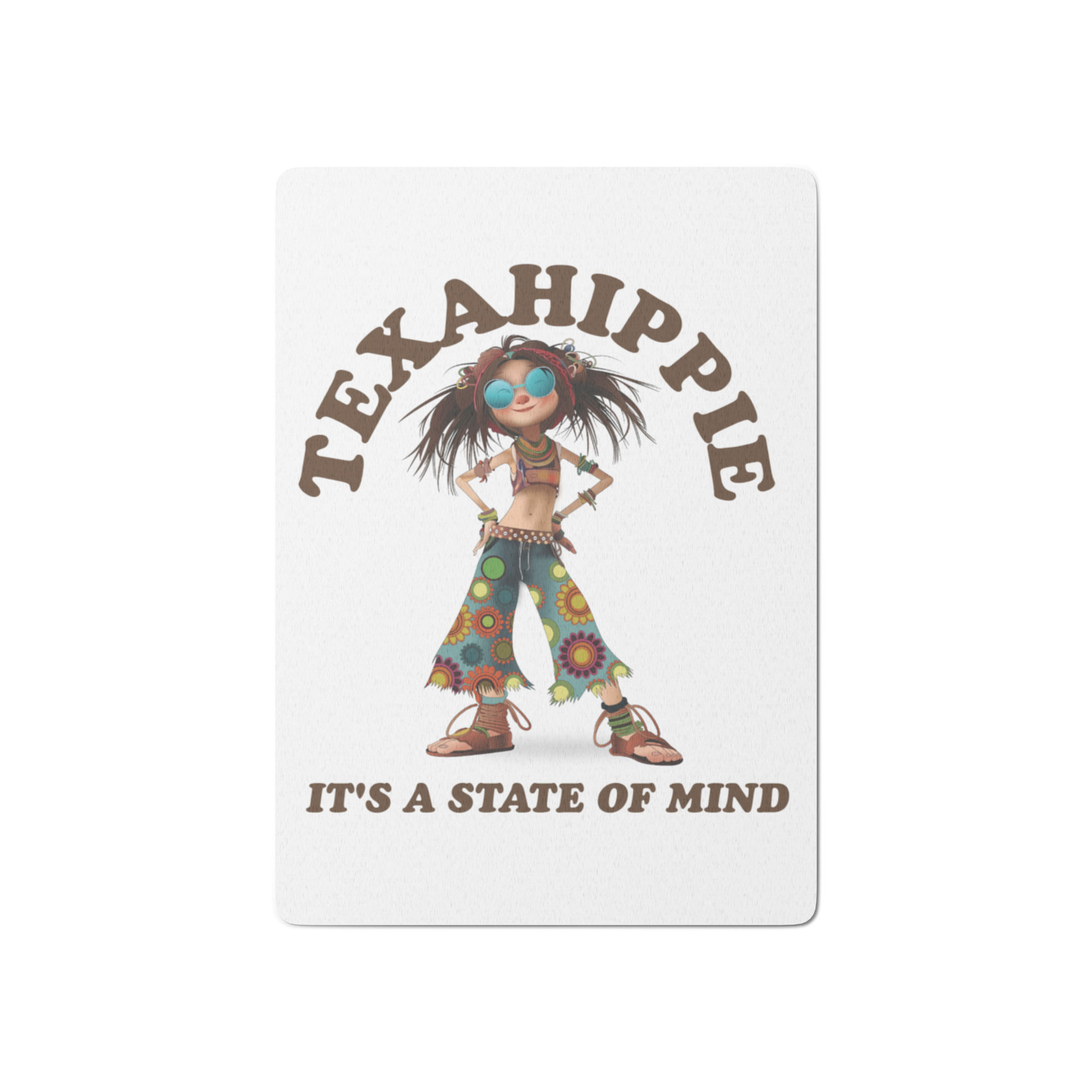 Texahippie Girl Sunglasses Poker playing cards