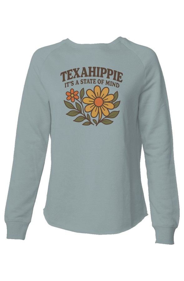Thumbnail: Texahippie Flower Bloom Lightweight Scalloped Sweatshirt