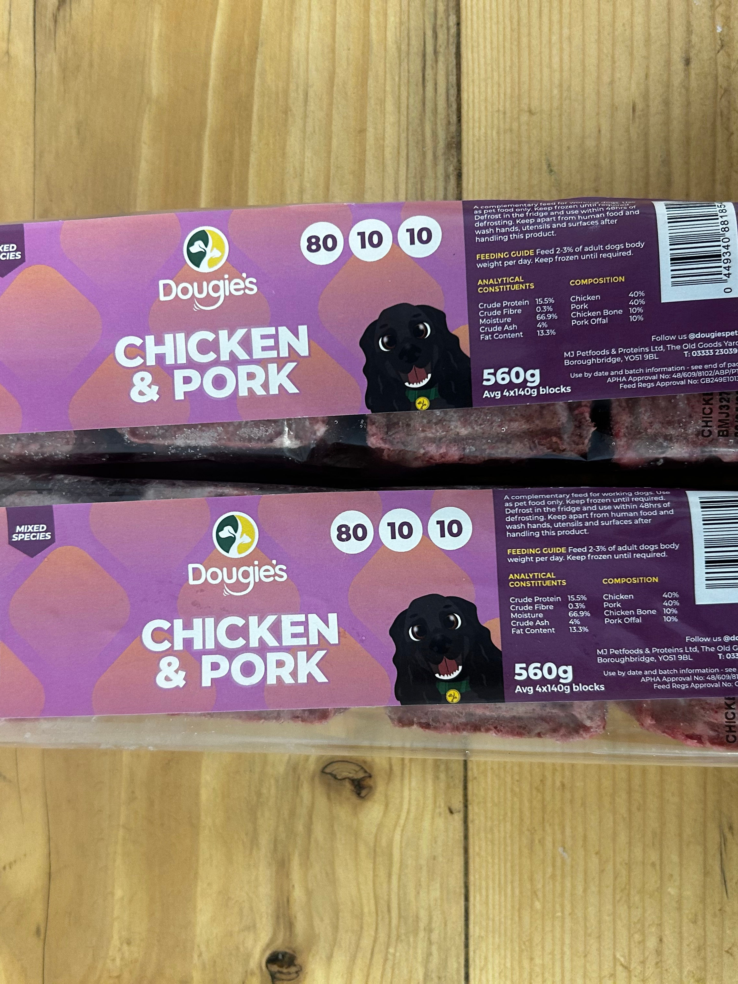 Dougies Chicken & Pork 80/10/10 (560g)