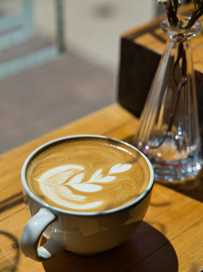 A cup of cafe latte