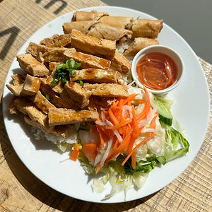 Veggie Spring Roll & Tofu with Vermicelli or Rice
