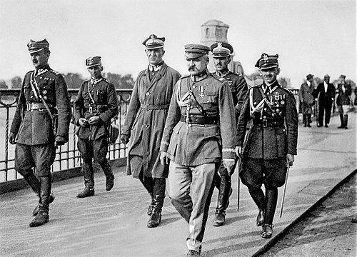 Piłsudski podczas zamachu majowego w roku 1926.