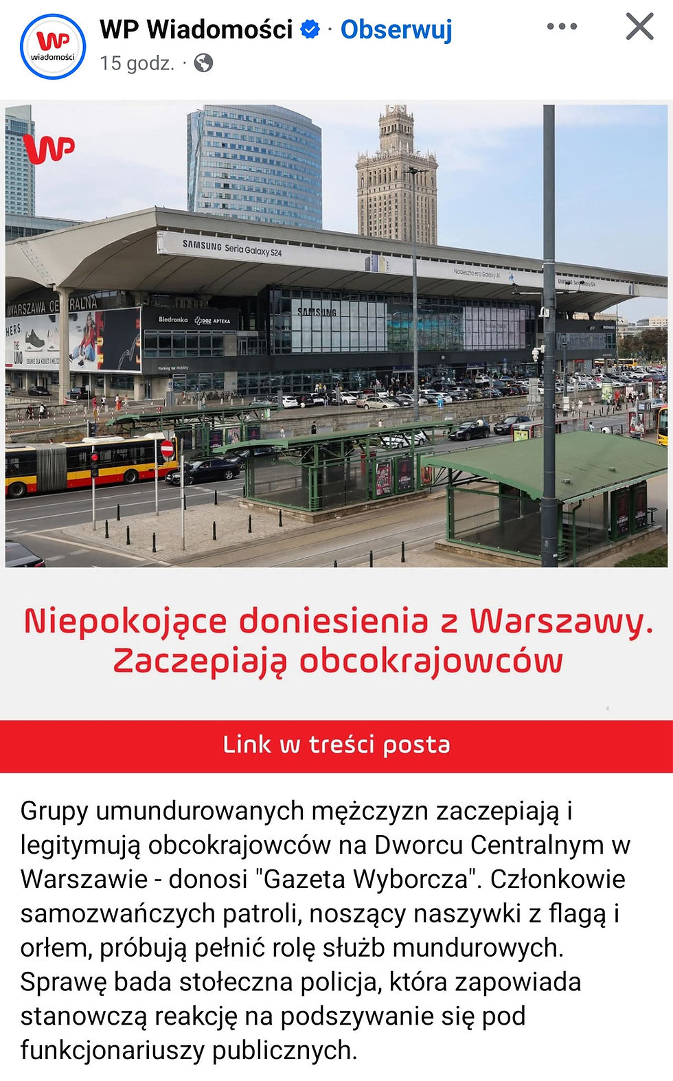 Dezinformacja w wykonaniu WP Wiadomości.